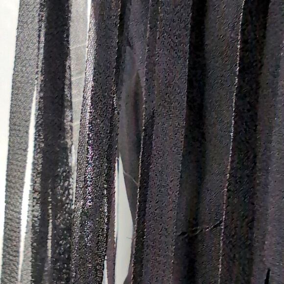 Guess LA black ruffle fringe tank size M party top - Picture 3 of 11